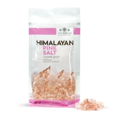Image of The Spice Lab Himalayan Salt Coarse 1 Pound Pink is Nutrient and Mineral Dense for Health Gourmet Pure Crystal Kosher &amp; Natural Certified