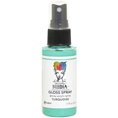 Image of Dina Wakley Media Ranger Gloss Sprays Turquoise, Turquiose, 56 ml (Pack of 1)