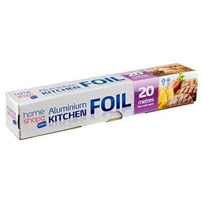 Image of HOMESHOPA Kitchen Foil, Heavy Duty Food Service Catering Aluminium Foil Roll, Tin for Cooking, Roasting, Wrapping, Baking, Grilling &amp; BBQ (20 Metres/30cm Wide)