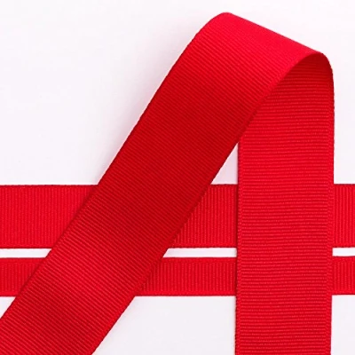 Image of Italian Options Grosgrain Ribbon, 25mm x 10 Metre Roll, Red