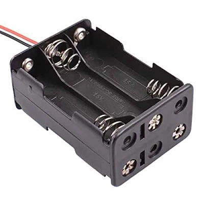 Image of AAA x 6 Battery Holder 150mm Leads Hobby Electronics Electrical DIY Circuits Triple A