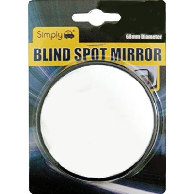 Image of Simply BS008 Adjustable Circular Blind Spot Car Mirror Black PK2, 68 x 68mm, Increase Visibility When Driving, Round shape Wide angle, for All SUV Trucks Motorcycle, Easy to Fit