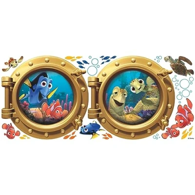 Image of Disney YO 245 RoomMates Giant Children&#039;s Repositonable Wall Stickers Finding Nemo, Multi Color 101.6 cm L X 45.7 W