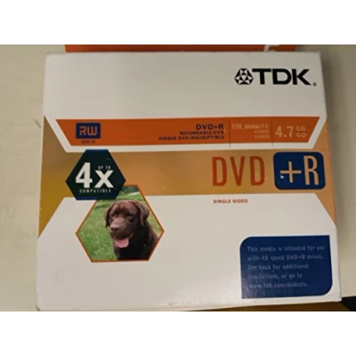 Image of TDK DVD+R 4.7GB 4X Recordable Media with Jewel Cases (5 Pack, DVD+R47CBXS5)
