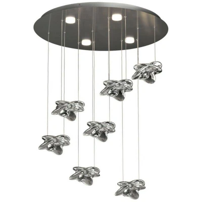 Image of Nido Ceiling Cluster Pendant 75cm Round 7 + 4 Lights 42W 20W LED 3000K, 5080lm, Chrome