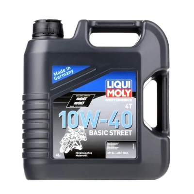 Image of P003113 Engine Oil LIQUI MOLY Motorbike 4T 3046 10W 40 4l Mineral