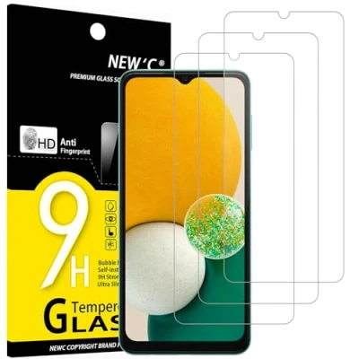 Image of NEW&#039;C 3 Pack Designed for Samsung Galaxy A13 4G / 5G, Screen Protector Tempered Glass,Case Friendly Scratch proof, Bubble Free, Ultra Resistant