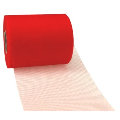 Image of C.E. Pattberg VERONA Decoration Ribbon red, 50 m Tulle Band For Wrapping And Decorating, 112 mm Width, Elegant Easter Decorations, Baby Showers, Christmas, Wedding, Car