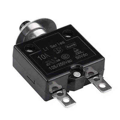 Image of Aramox Thermal Switch Reset,Current Overload Protection Device Circuit Breaker Manual Reset Overcurrent Protector(10A)