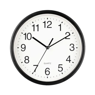 Image of FEIGAO 6in,Clock,Small Clock,Wall Clock For Bedroom,Silent Wall Clock,For Any Room In Home Dining Kitchen Office School (Color : Black)