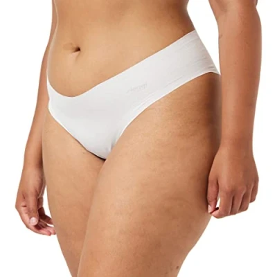 Image of Sloggi Women&#039;s Zero Cotton Hipstring String, Off White (Silk 00gz), XS UK