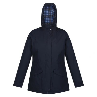 Image of Regatta Womens/Ladies Brigida Waterproof Jacket (Navy Check) Size 10 UK