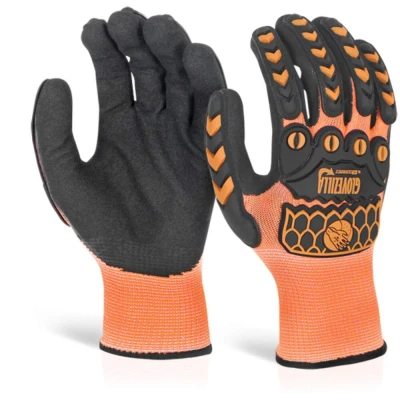 Image of Glovezilla Sandy Nitrile Coated Glove Orange XXL