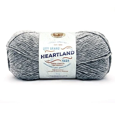Image of Lion Brand Yarn Company 142 g 100 Percent Acrylic Heartland Ball, Mount Rainier, 136 150,10.89 x 10.89 22.95 cm