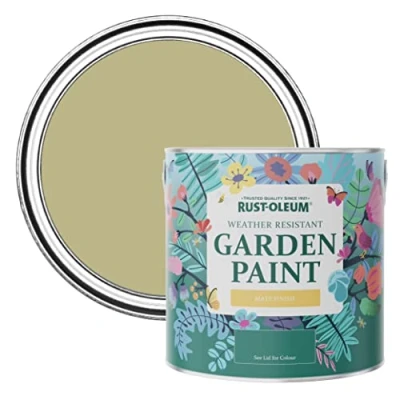Image of Rust Oleum Green Mould Resistant Garden Paint In Matt Finish Sage 2.5L