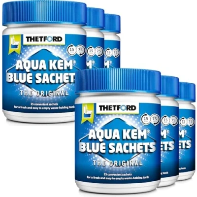 Image of Aqua Kem Blue 6 Bottles in Packs of 15 Sachets