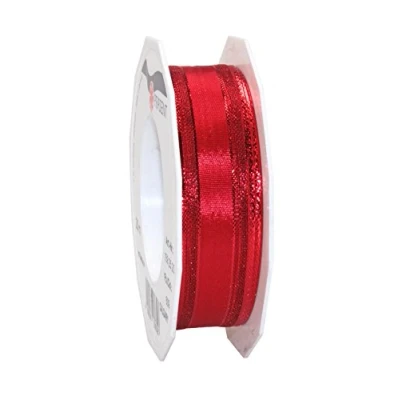 Image of Präsent Calgary Wired Ribbon Red 20 m Roll 25 mm width