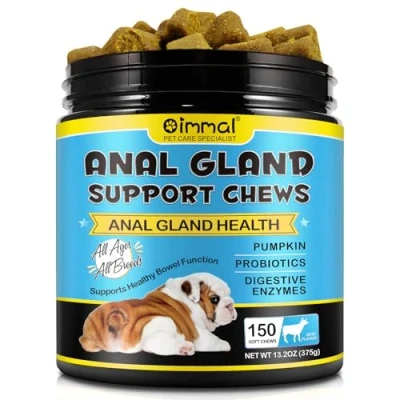 Image of Advanced Anal Gland Support for Dogs,150PCS Functional Digestive Treats Fibre Supplement,Support Healthy Bowel Function,Gut Health, Sensitive Tums with Pumpkin Puree 13.2oz / Beef Flavor