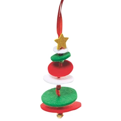 Image of Baker Ross Christmas Tree Stacking Kits Pack of 6, Kids Decoration (FC174)