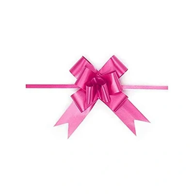 Image of SHATCHI Large 50mm/5cm Ribbon Pull Bows for Party Wall, Gift Wraps, Christmas Trees, Wedding, Birthday Hampers Decoration Florist, Hot Pink, 20pcs