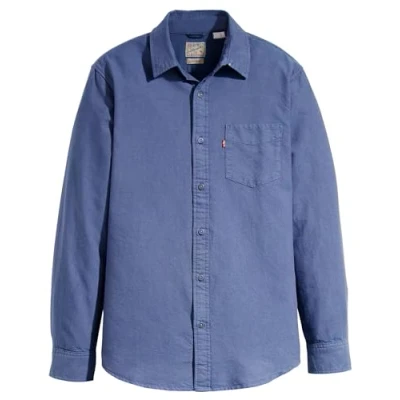 Image of Levi&#039;s Men&#039;s Sunset 1 Pocket Standard Shirt, Polson Costal Fjord, S