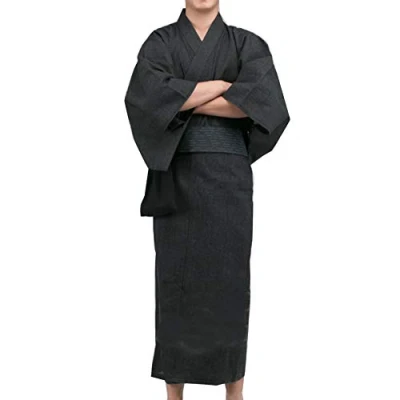 Image of Fancy Pumpkin Men&#039;s Japanese Yukata Kimono Home Robe Pajamas Dressing Gown Size L C8