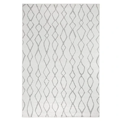 Image of andiamo Woven Rug Bolonia Pattern Modern Oeko Tex 100 Rug, Polypropylene, Ornamental Grey, 133 x 190 cm