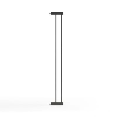 Image of Venture Q Fix 110cm, 73 80cm wide pressure fit baby gate extra tall safety for stairs. Easy Assembly Toddler and pet gate. 90 two way open, auto close. (BLACK, 14 CM EXTENSION)