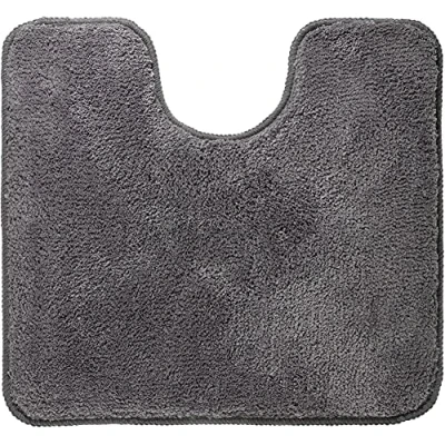 Image of Sealskin Angora Pedestal Mat, Polyester, Grey, 55 x 2 60 cm