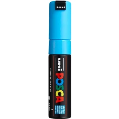 Image of Uni Ball Posca Broad Chisel Tip Marker Light Blue