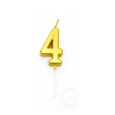 Image of Gifts 4 All Occasions Limited Shatchi Gold Number Candle Birthday Anniversary Party Cake Decorations Topper