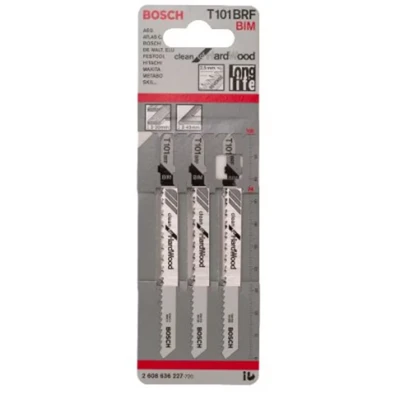 Image of Bosch 5x Jigsaw Blade T 101 BRF Clean for Hard Wood (for Wood, Straight Cuts, Professional Accessories Jigsaw)