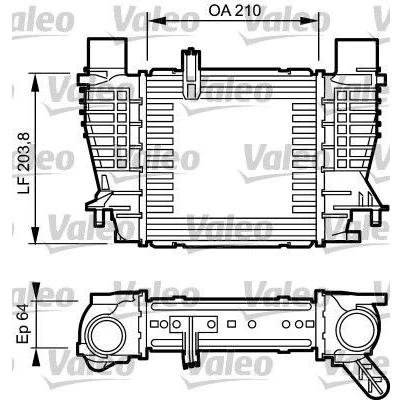 Image of 8200170504, 8200297423, 8200471884, 8200471888 Intercooler VALEO 817999 Aluminium NISSAN: NV200 Box Body / Estate, Note I, RENAULT: CLIO 3