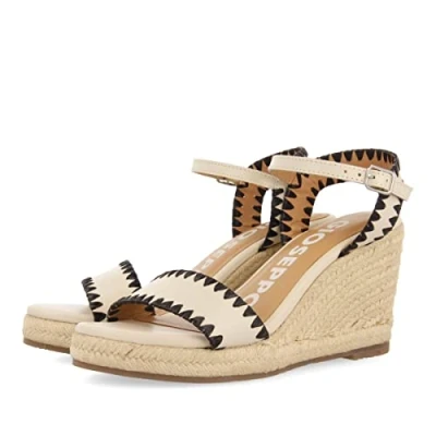 Image of GIOSEPPO Women&#039;s Neiva Wedge Sandal, Ivory, 6 UK