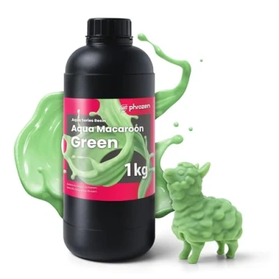 Image of phrozen Aqua 3D Printer Resin [Macaroon Green], 405nm DLP LCD UV Curing Photopolymer Low Shrinkage, Soft color, Odor, Non Brittle (1KG)