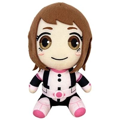 Image of Great Eastern My Hero Academia Ochaco Uraraka Costume Sitting Plush, 7 inches