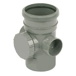 Image of FloPlast Grey Access Pipe Single Socket 110mm