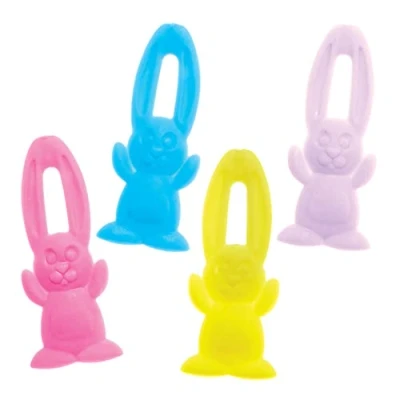 Image of Baker Ross FX548 Stretchy Flying Bunnies Pack of 12, Easter Party Bag Fillers for Kids