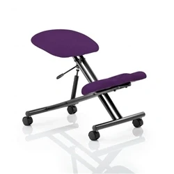 Image of Kneeling Stool Black Frame Bespoke Colour Tansy Purple