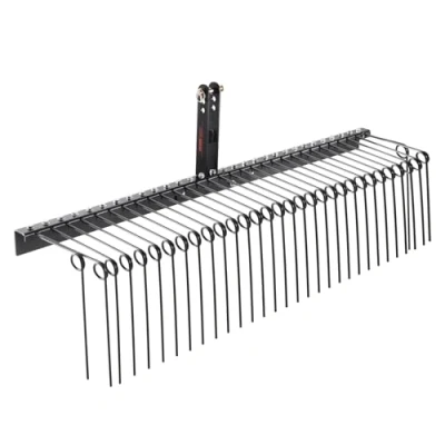 Image of VEVOR Tow Behind Landscape Rake, 72&quot; Dethatcher with 32 Steel Tines, Lawn Rake Attaches to Category 1, 3 Point Hitch for Tractor, Leaves, Pine Needles, Straw, and Grass