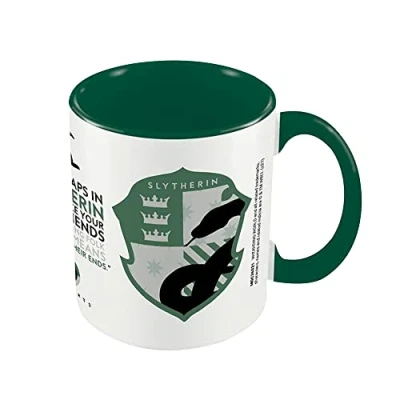 Image of Harry Potter Slytherin House Pride Mug (One Size) (Green/White)