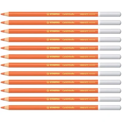 Image of Chalk Pastel Pencil STABILO CarbOthello Pack of 12 French Red Ochre