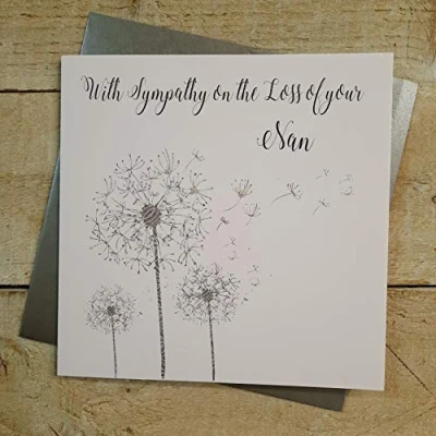 Image of Sympathy Handmade Card Loss of your NAN by WHITE COTTON CARDS DT174