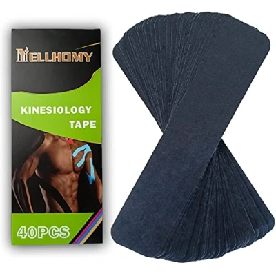 Image of Kinesiology Tape, Original Cotton Elastic Premium Athletic Tape Hypoallergenic and Waterproof K for Muscle Pain Relief Joint Support(Black)