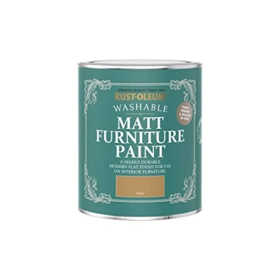 Image of Rust Oleum Yellow Furniture Paint in Matt Finish Dijon 750ml