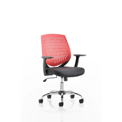 Image of Dura Chair with Arms Red Back Black Seat