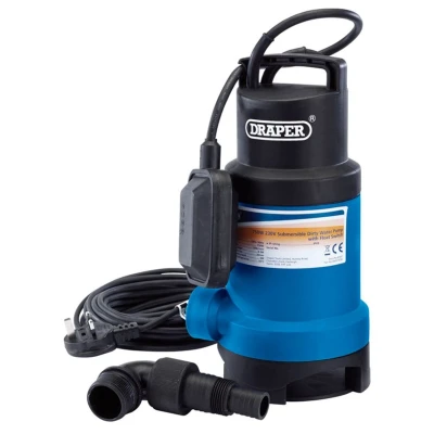 Image of Draper Submersible Dirty Water Pump with Float Switch, 200L/Min, 750W
