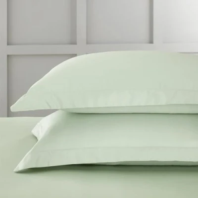 Image of Bianca 400Tc Cotton Sateen Oxford Pillowcase Pair Green