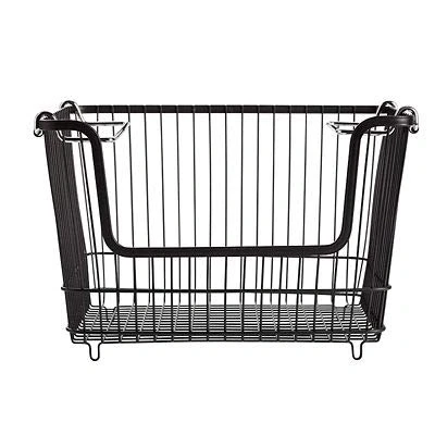 Image of Lakeland Large Multi Purpose Stackable Wire Storage Basket With Carry Handles