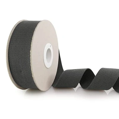 Image of Trimz Heavy Duty Cotton Webbing, Charcoal, 30mm x 5m
